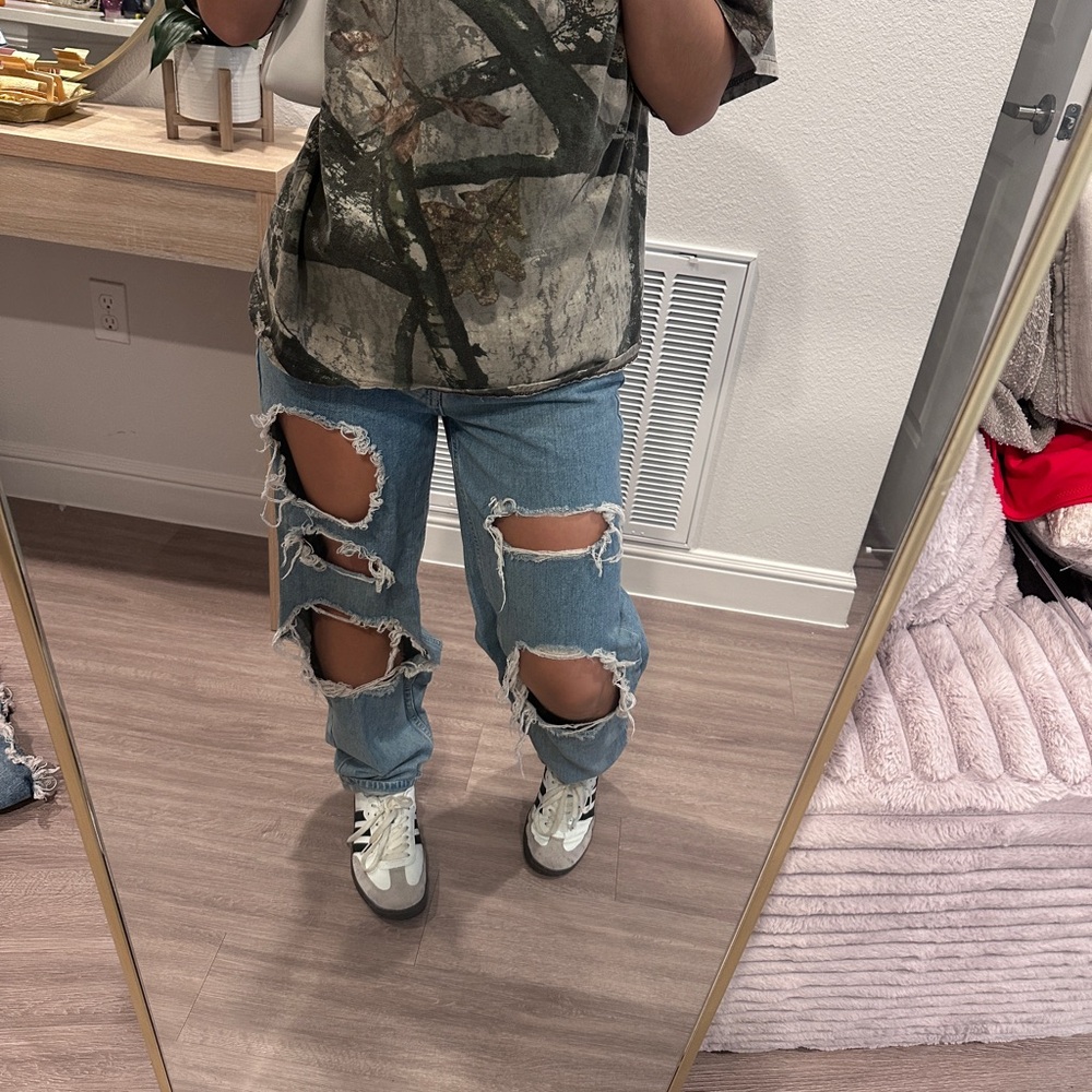 Urban Outfitters Distressed Blue Boyfriend Jeans